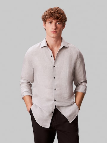Calvin Klein Regular Fit Hemd in Grau: Vorderseite