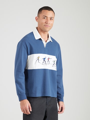 Abercrombie & Fitch Футболка 'SKIIERS' в Синий: спереди