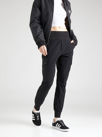 10Days Tapered Cargo trousers in Black: front