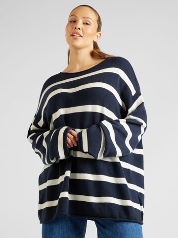 Tommy Hilfiger Curve - Pullover oversized em azul: frente