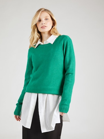 VILA Sweater 'RIL' in Green: front