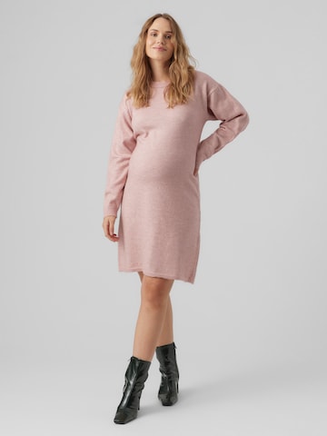 MAMALICIOUS Knitted dress 'Light' in Pink