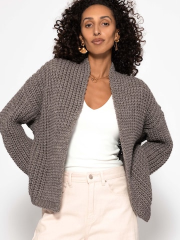 SASSYCLASSY Oversizestrickjacke in Grau