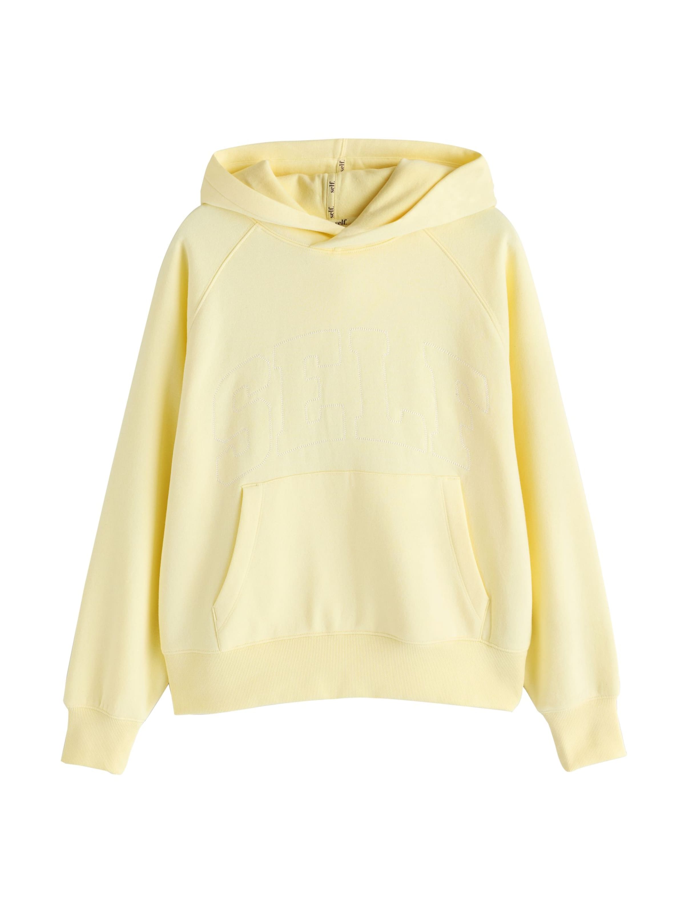 self. Sweatshirt in Geel: voorkant