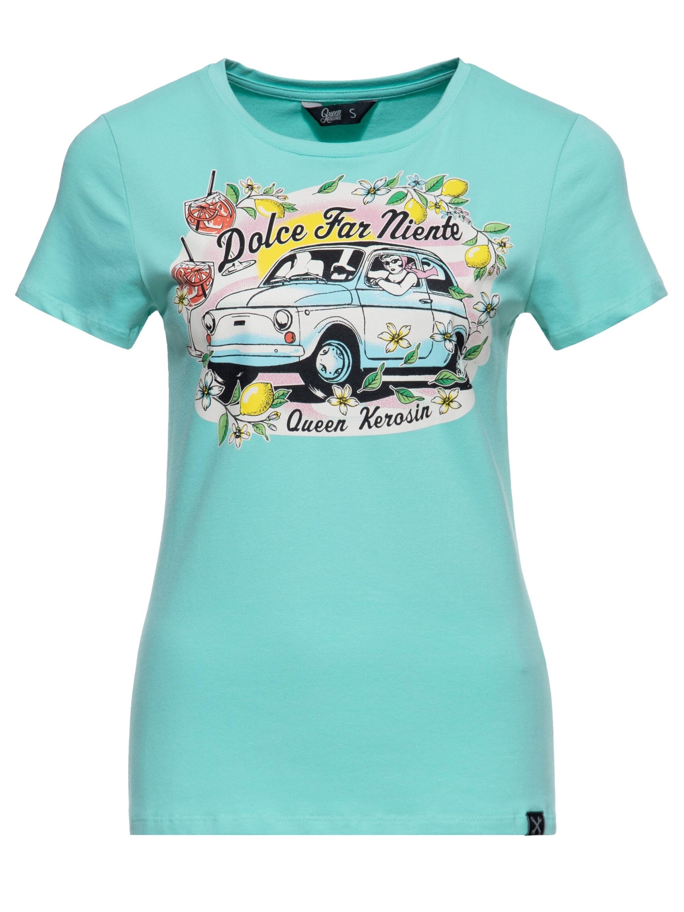 Queen Kerosin Shirt 'Dolce Far Niente' in Green: front