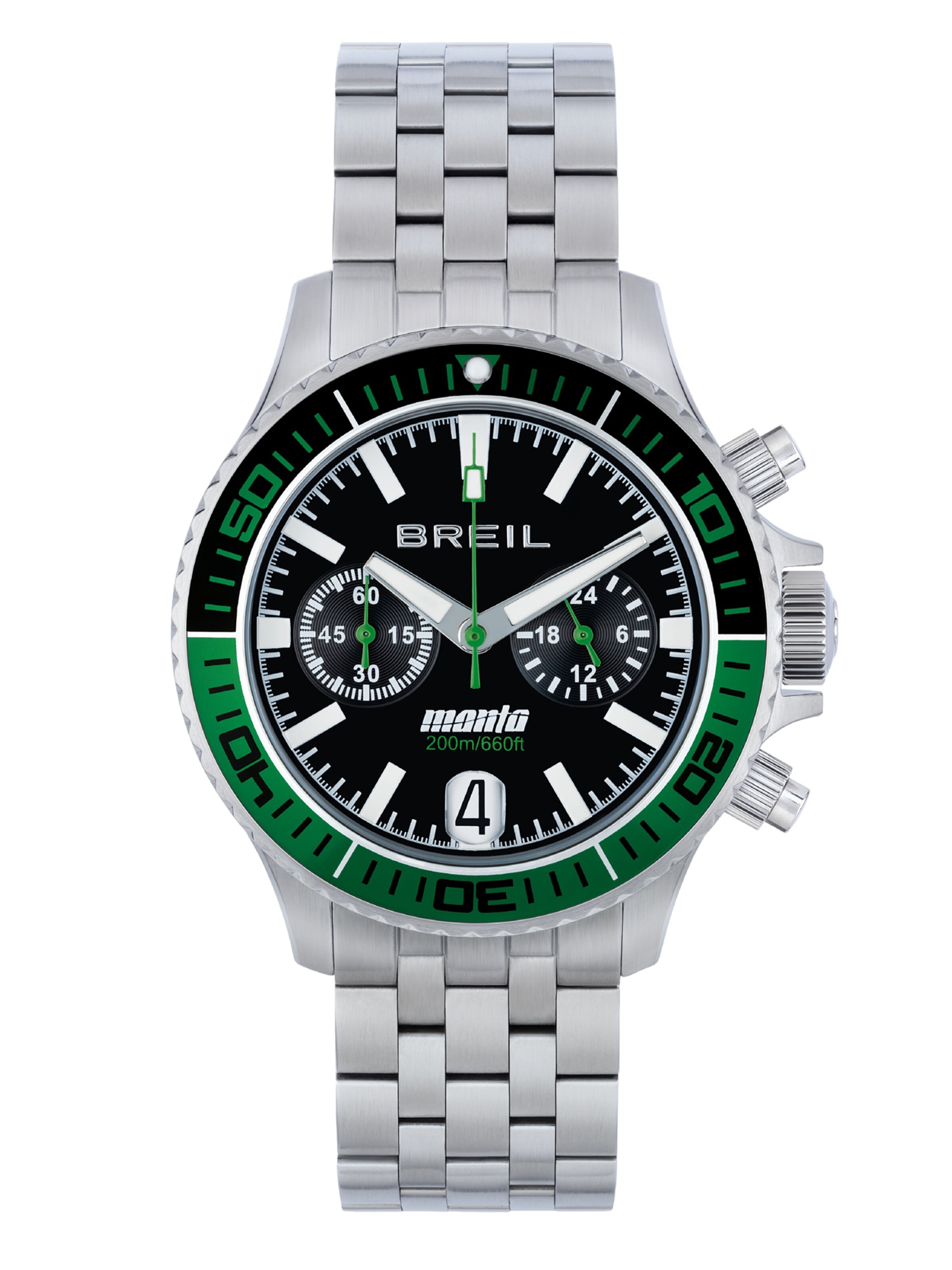 Orologio analogico 'Manta P.R.O.' di Breil in argento: frontale