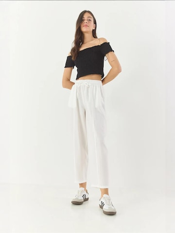 Bianco Lucci Wide leg Broek in Beige