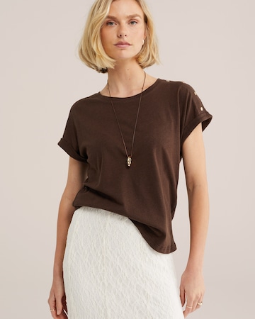WE Fashion Koszulka w kolorze brązowy: przód