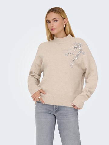 Pull-over 'ONLRiva' ONLY en beige : devant