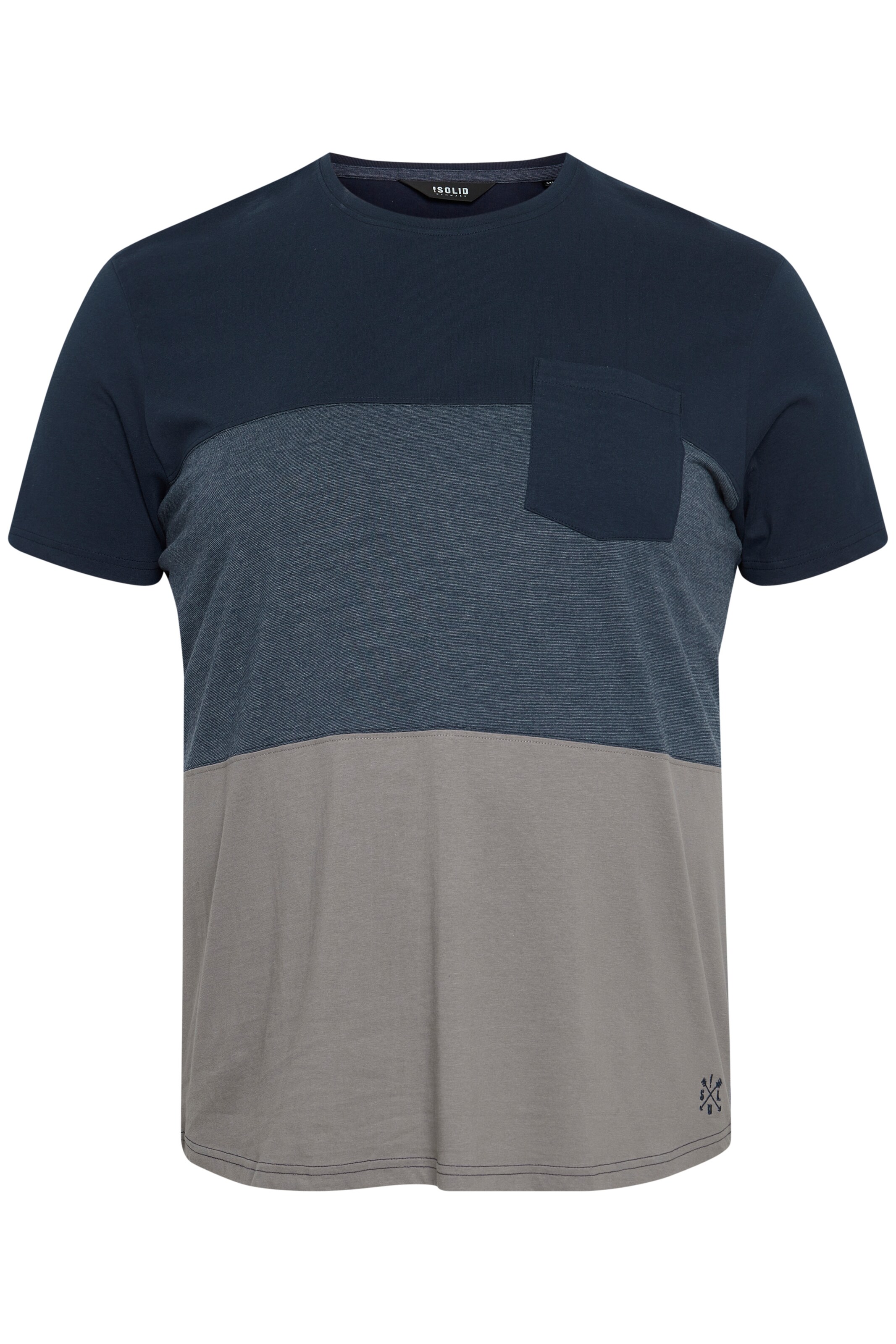 T-Shirt 'Mingo' !Solid en bleu : devant