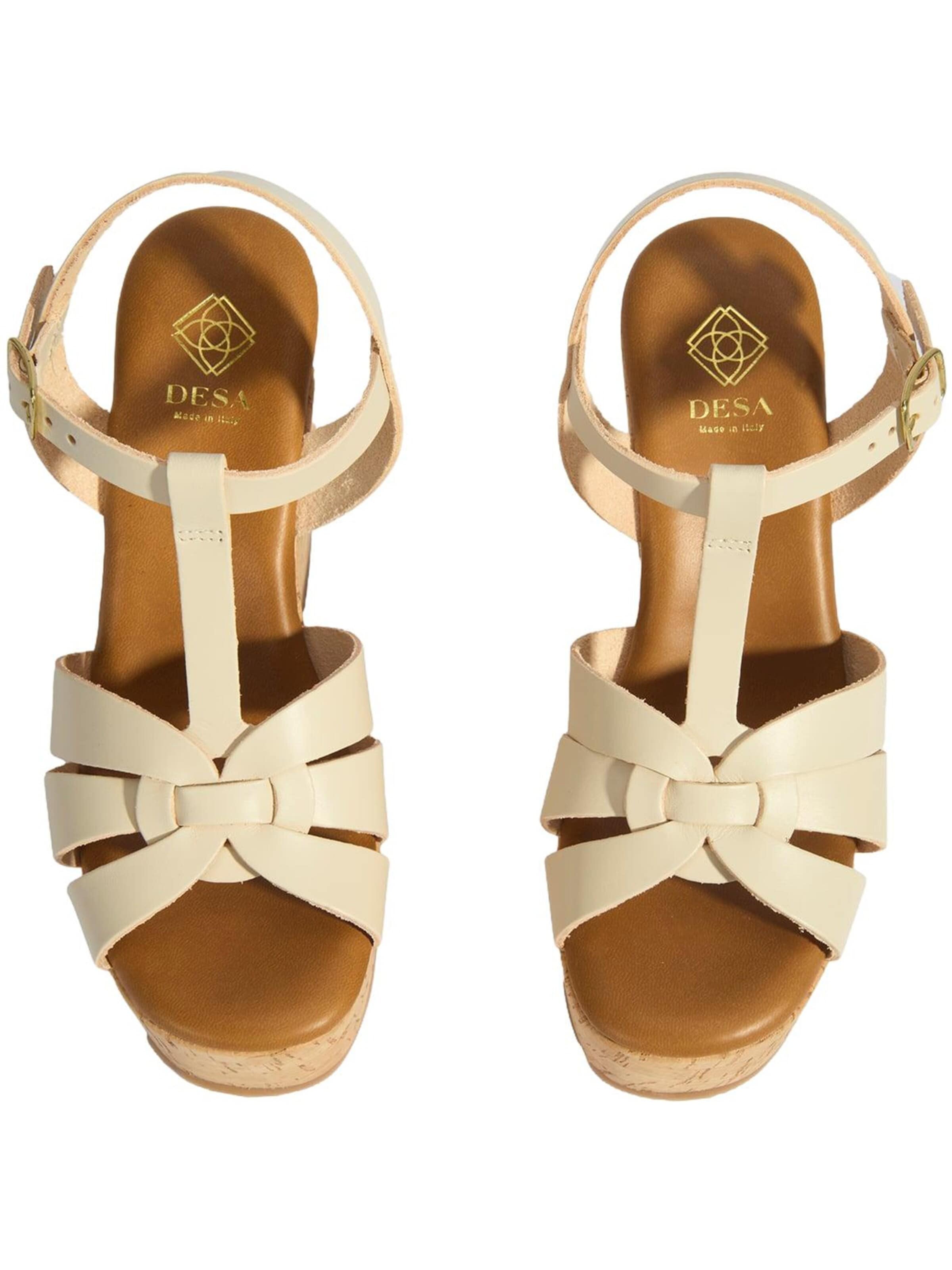 Desa Sandals 'Keilsandalen' in White