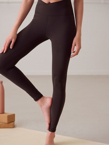Next Skinny Sportbroek in Bruin