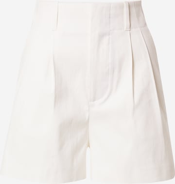 SCOTCH & SODA Loosefit Kalhoty se sklady v pase – bílá: přední strana