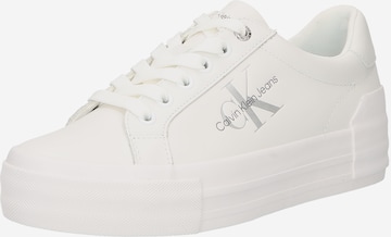 Calvin Klein Jeans Sneakers in White: front