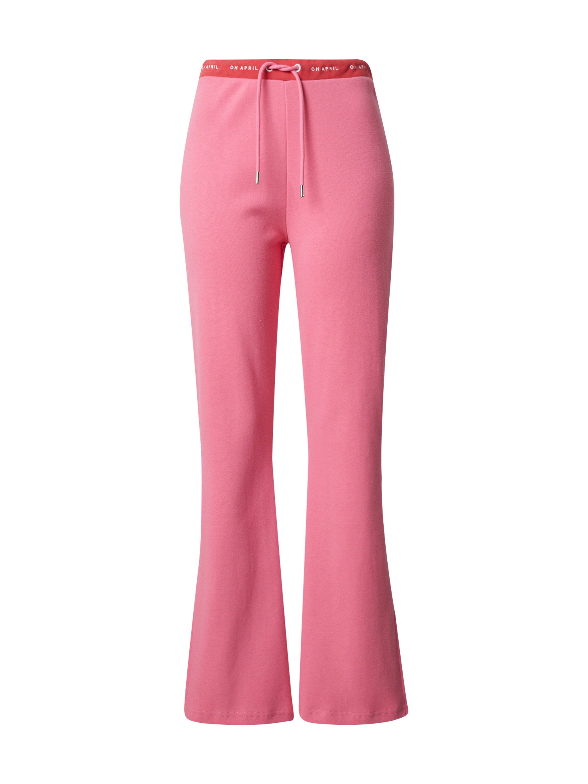 OH APRIL Loose fit Pajama pants 'Rosie' in Pink: front