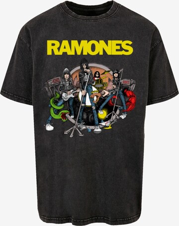 F4NT4STIC T-Shirt 'Ramones Rock Musik Band Road To Ruin' in Schwarz: predná strana