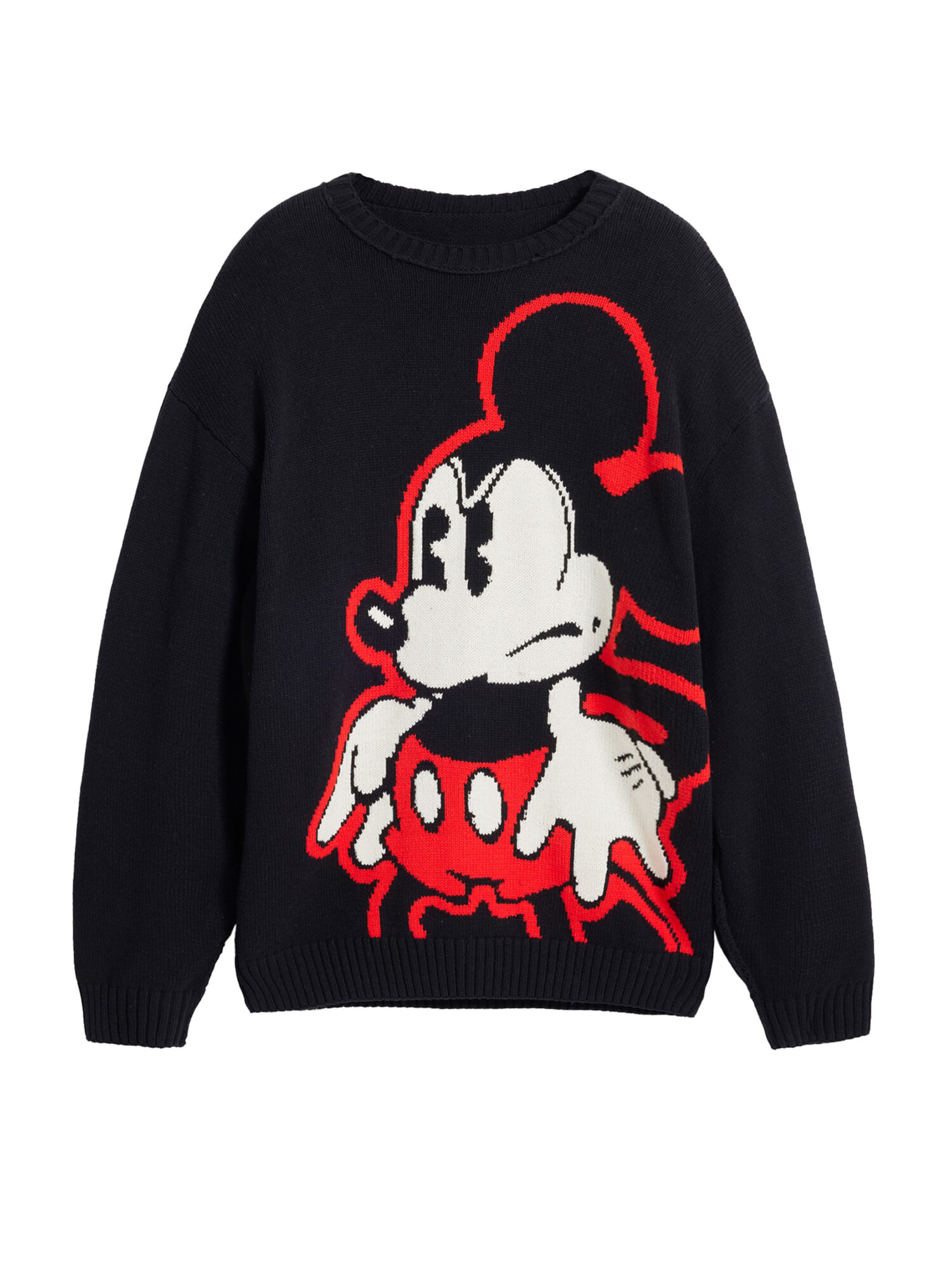 Bluză de molton de la Desigual pe negru: față