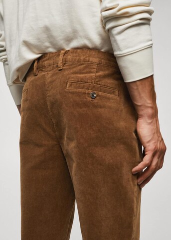 MANGO MAN Slim fit Pants 'berdam' in Brown
