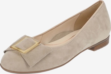 ARA Ballet Flats in Beige: front