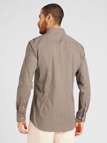 Slim fit Camicia 'HANK' di BOSS Black in beige