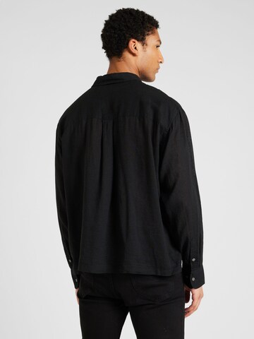 WEEKDAY Regular fit Button Up Shirt in Black