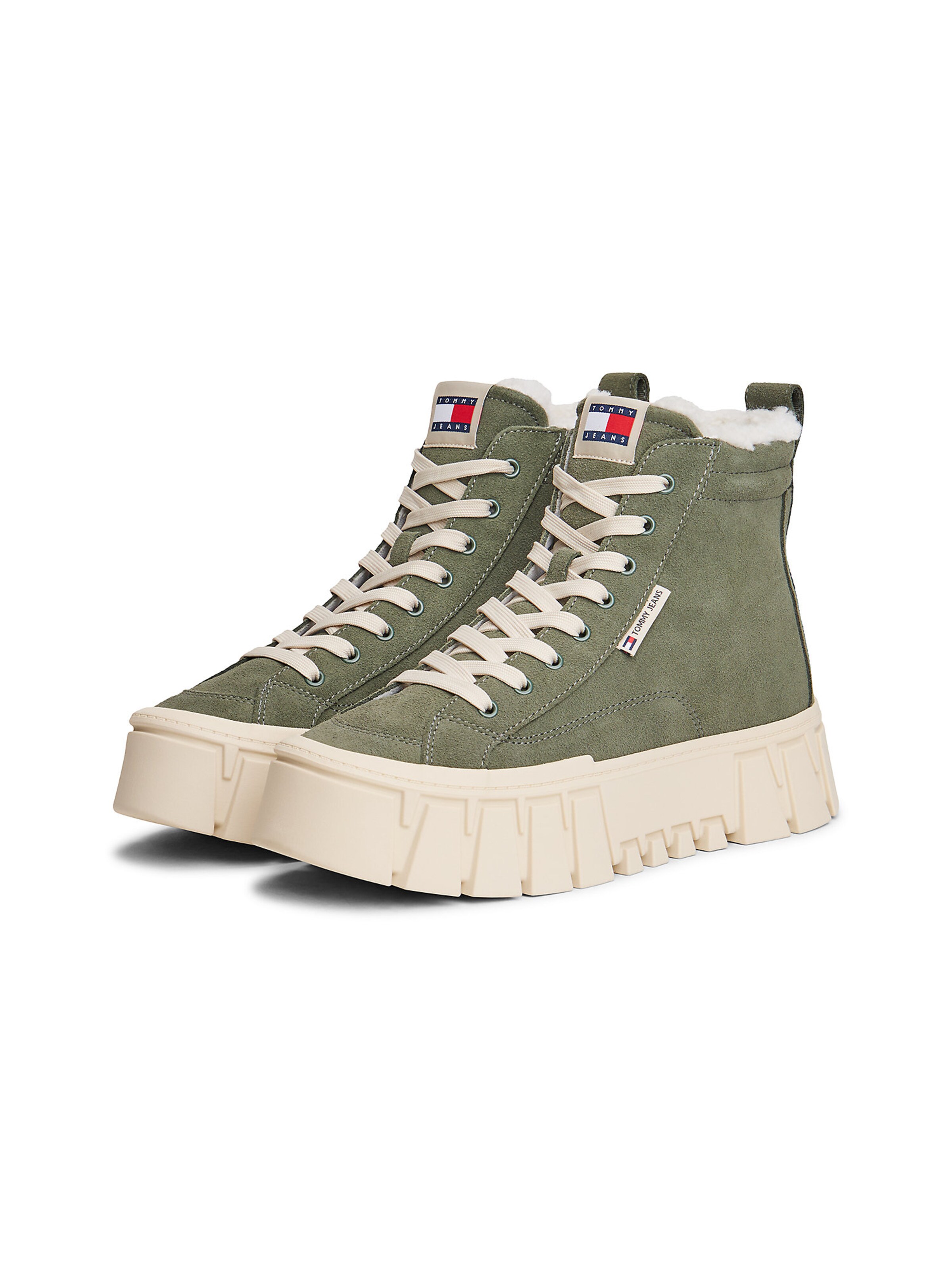 Baskets hautes Tommy Jeans en vert