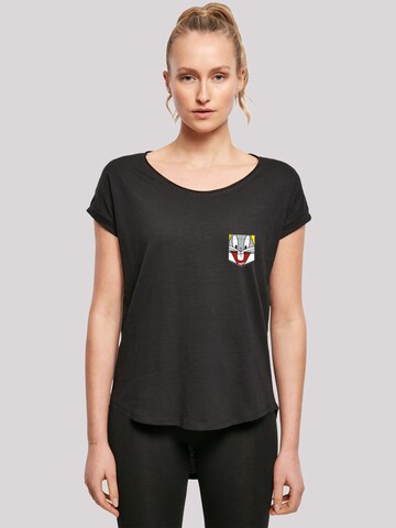 T-shirt 'Looney Tunes Bugs Bunny Face' F4NT4STIC en noir : devant