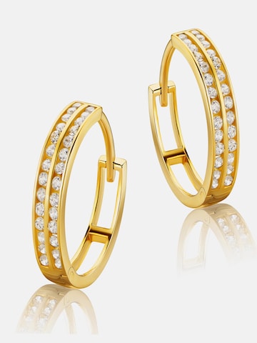 Boucles d'oreilles DIAMANT LETERNEL en jaune : devant
