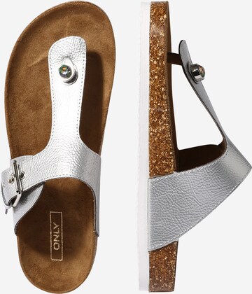 ONLY T-bar sandals 'MAXI-4' in Silver