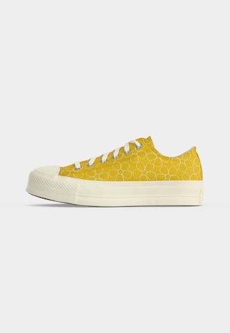 CONVERSE Rövid szárú sportcipők 'CHUCK TAYLOR ALL STAR LIFT' - sárga: elől