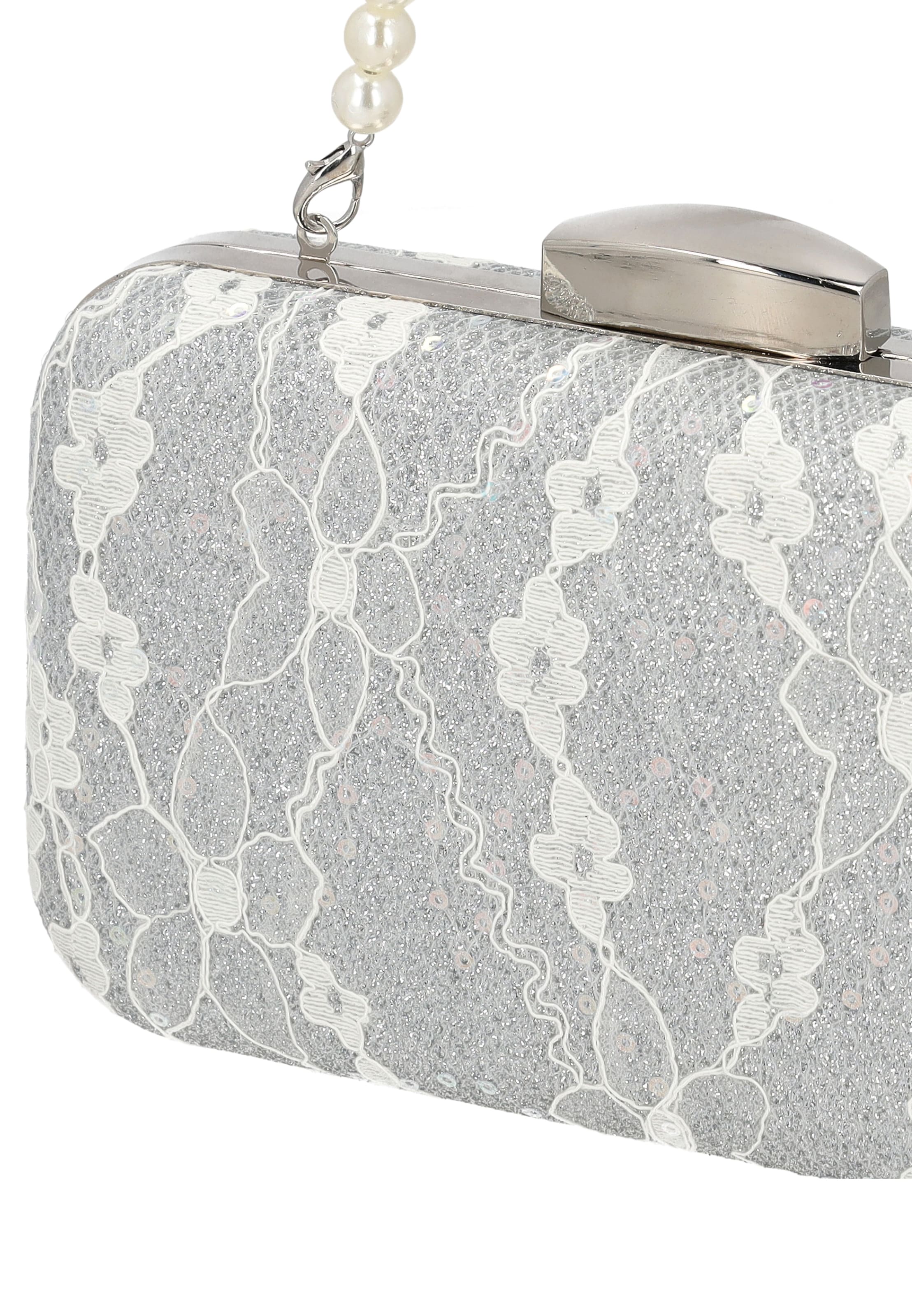 faina Clutch in Silber