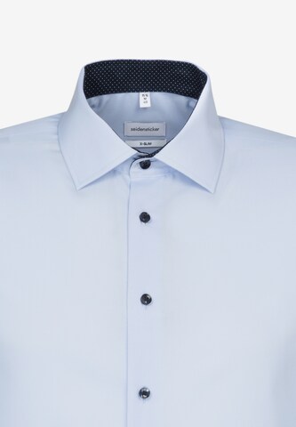 SEIDENSTICKER Slim fit Business Shirt ' X-Slim ' in Blue