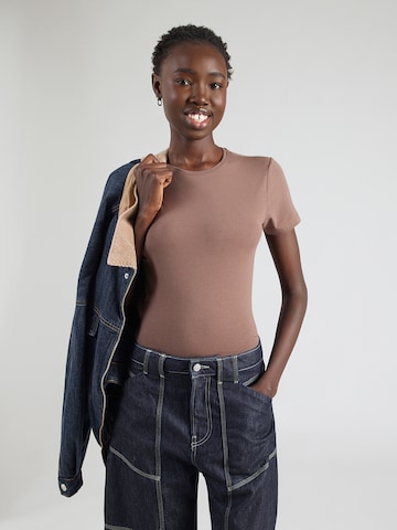 PIECES Tričko 'PCSIRENE' – hnědá: přední strana