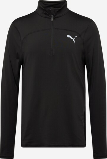PUMA Sportiska tipa džemperis 'Cloudspun', krāsa - melns / balts, Preces skats