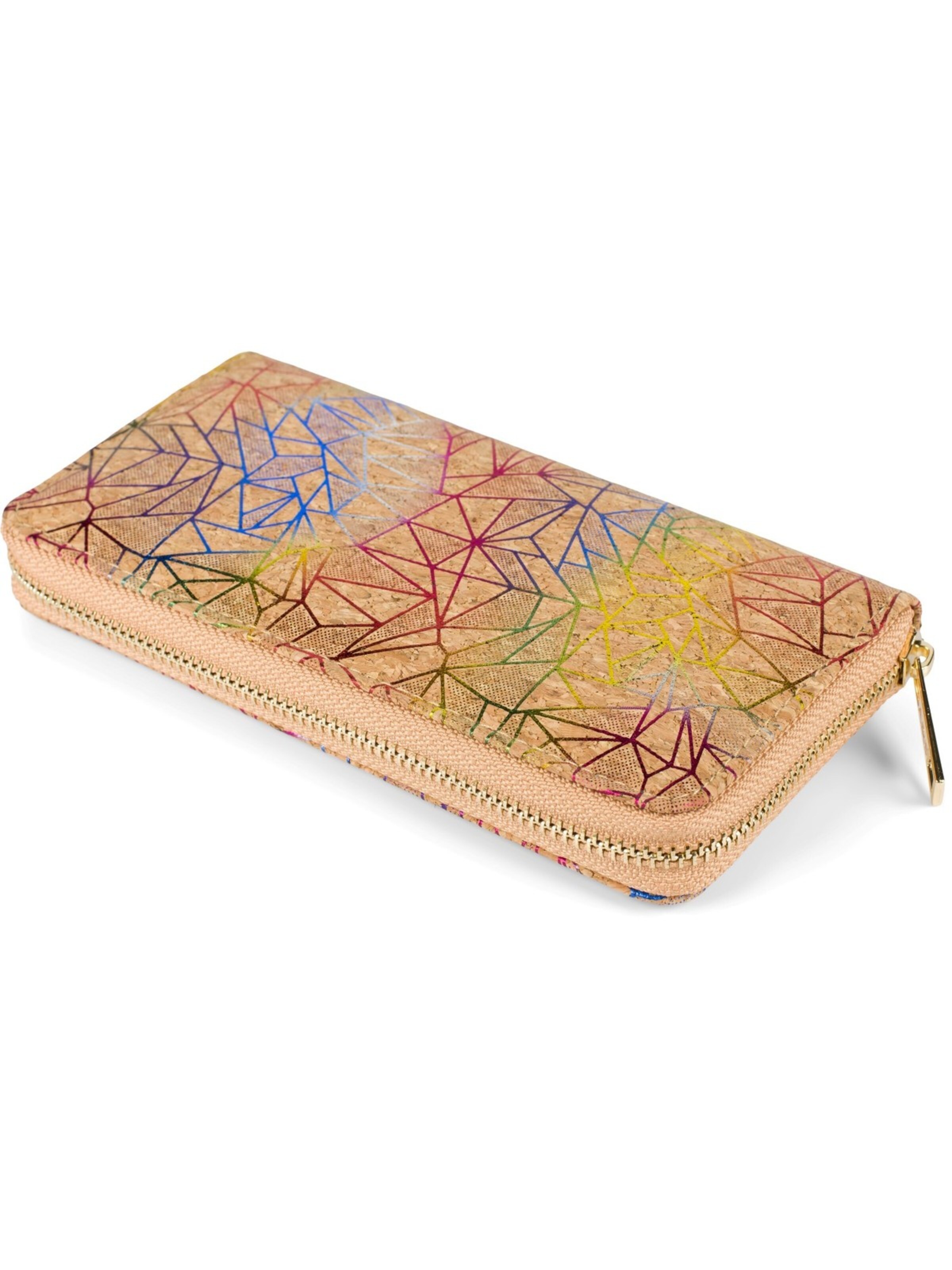 styleBREAKER Portemonnaie 'Kork Geldbörse mit Prisma Muster'‌‌‌‌‌‌‌‌‌‌ in Mischfarben