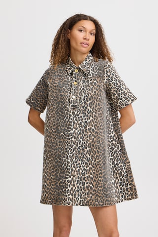 Pulz Blousejurk 'JANNAH ' in Bruin: voorkant