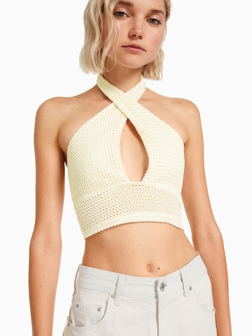 Tops en tricot Bershka en beige