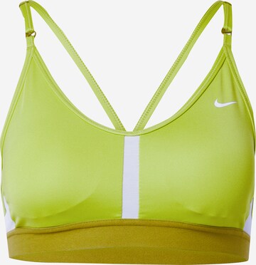 Bustino Reggiseno sportivo di NIKE in verde: frontale