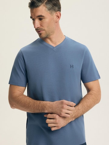 Henderson - Pijama corto 'Schlafanzug Shorty Kurzarm Rundhalsausschnitt Shorts Baumwolle Post' en azul