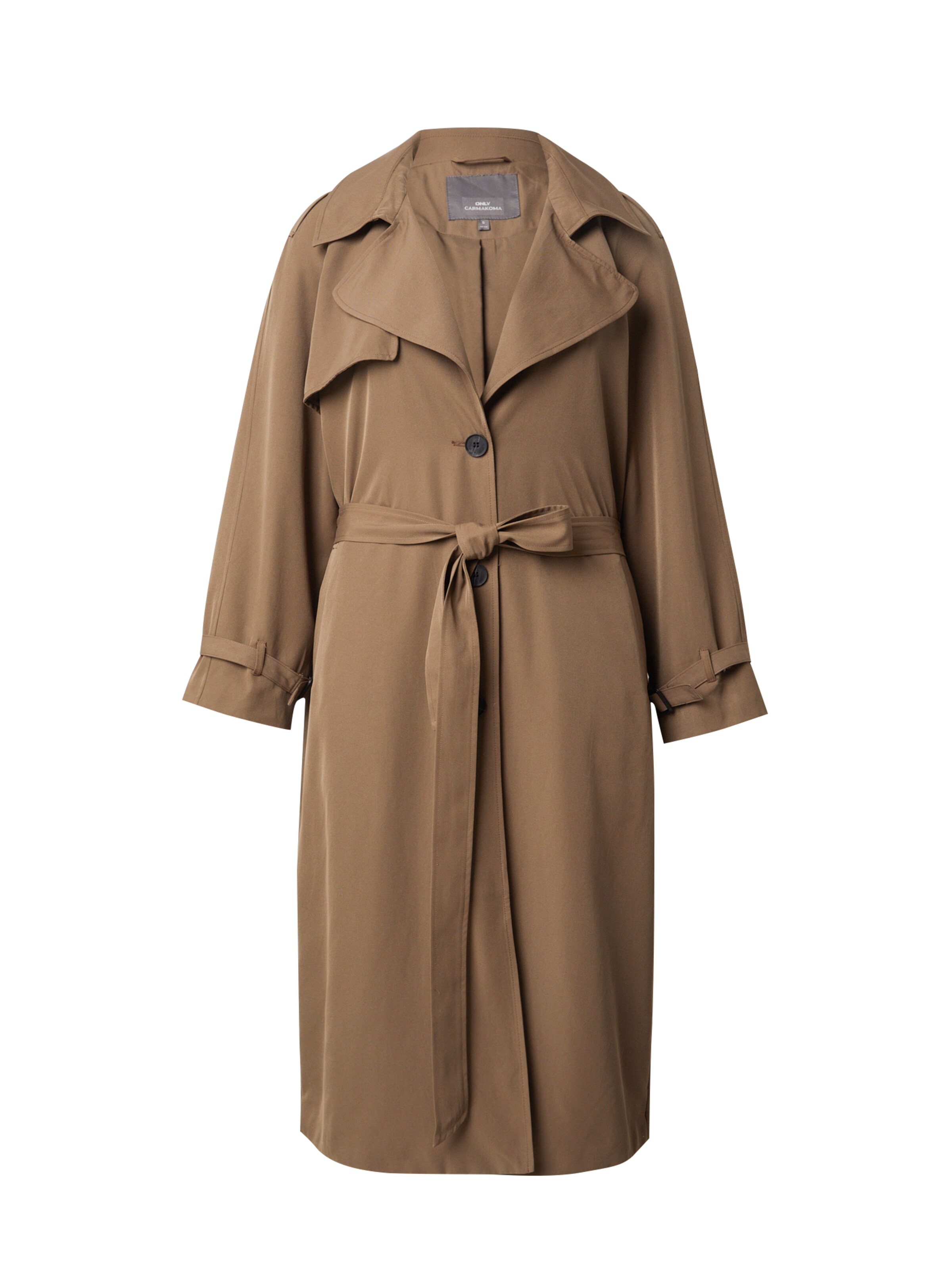 ONLY Carmakoma Overgangsfrakke 'CARCHLOE' i brun: forside