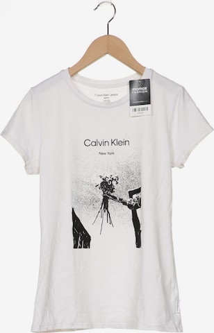 Calvin Klein Jeans T-Shirt S in Weiß: predná strana