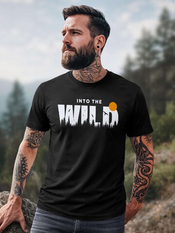 Neverless Shirt 'Into the Wild' in Black