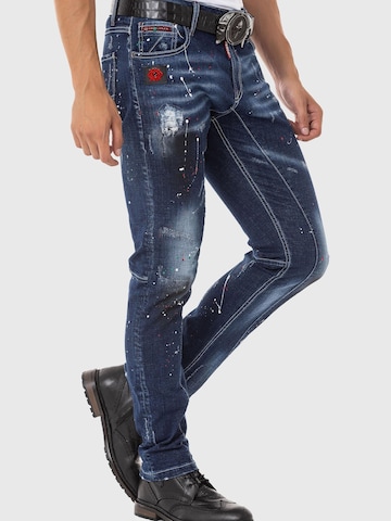 Coupe slim Jean CIPO & BAXX en bleu