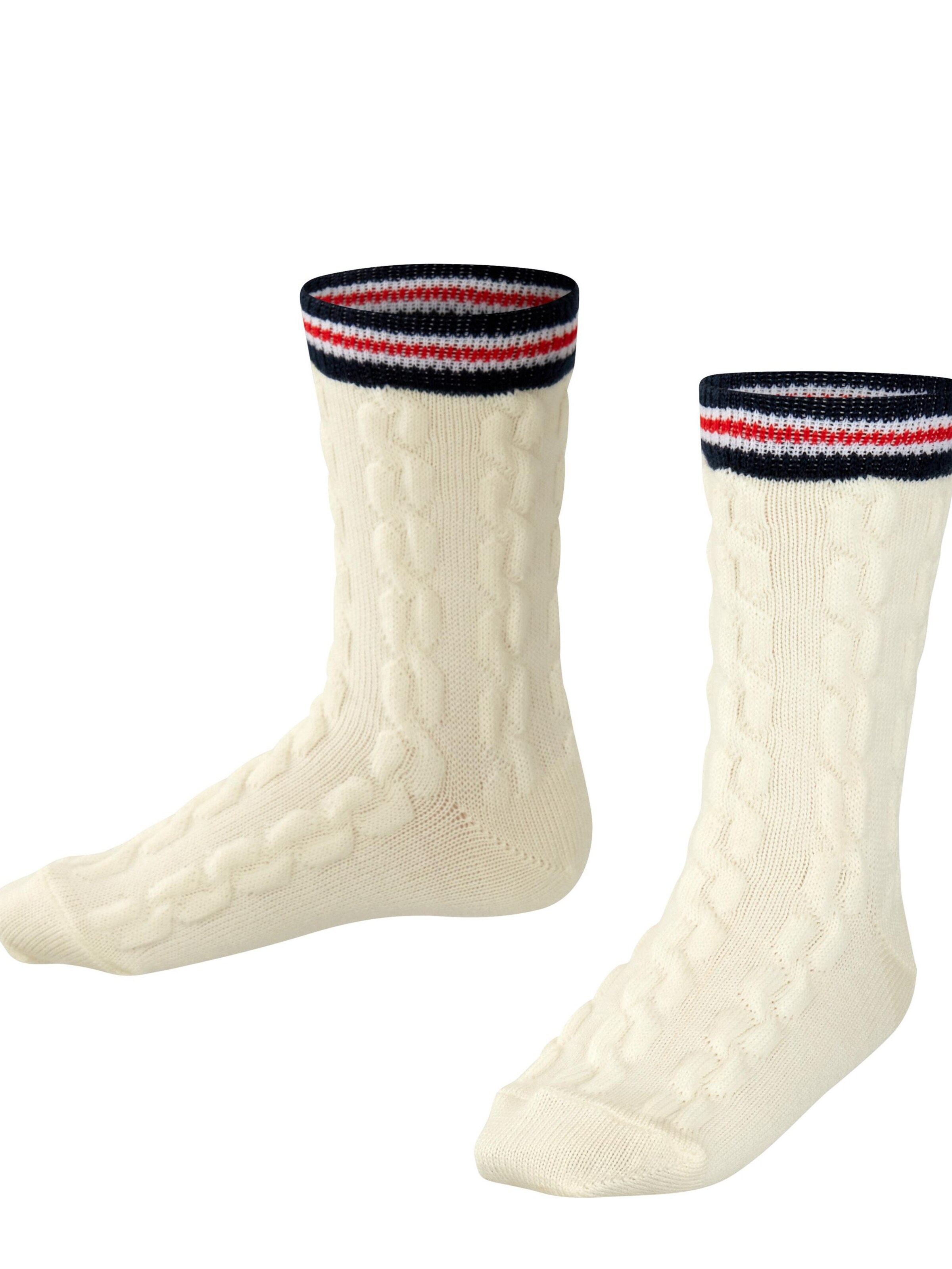 FALKE Socken 'Preppy Cable'‌‌‌‌ in Weiß: Vorderseite