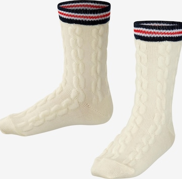 FALKE Socken 'Preppy Cable' in Weiß: Vorderseite