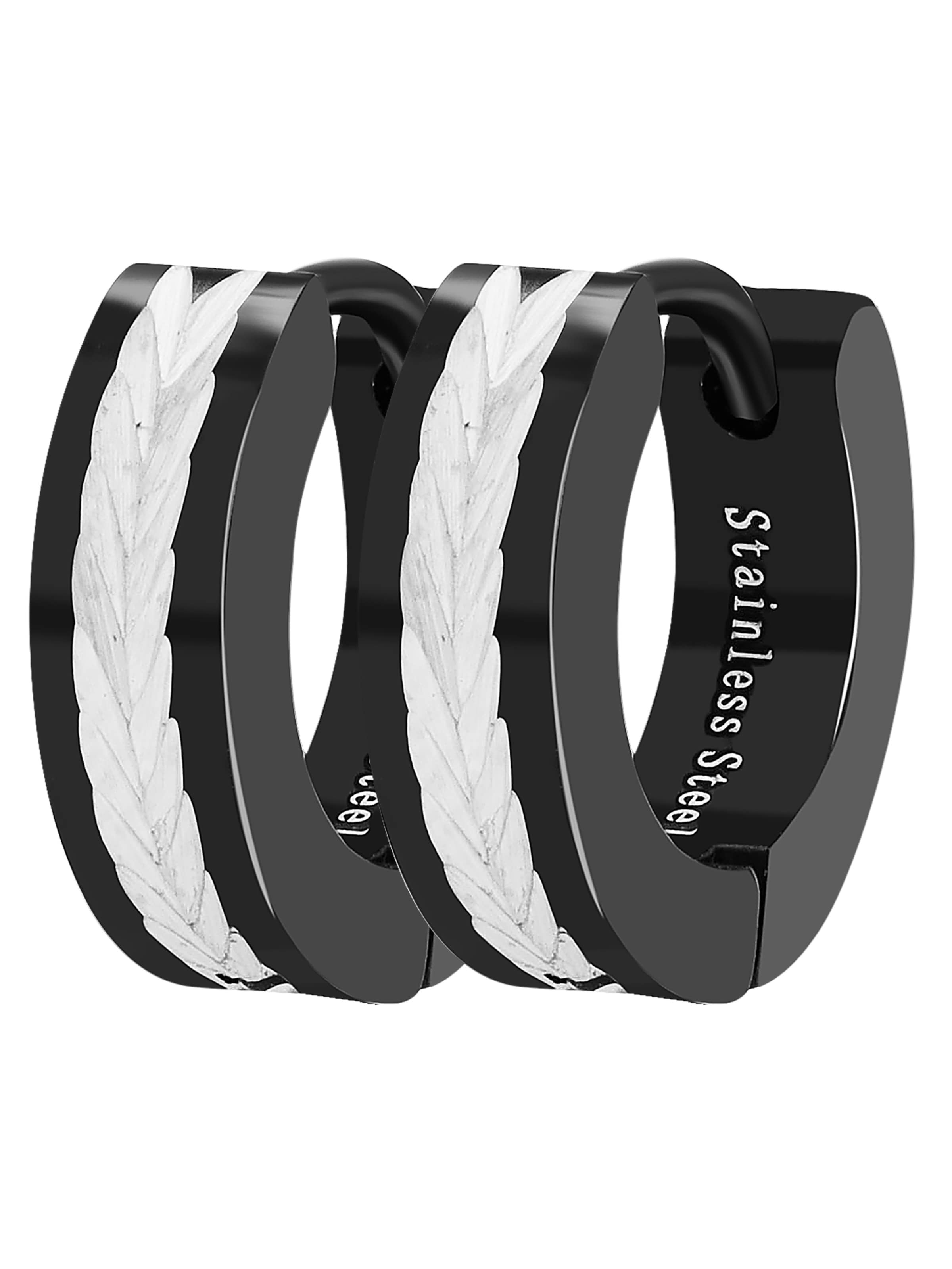 Akzent Earrings 'Jorik, Ionenplattierung' in Black: front