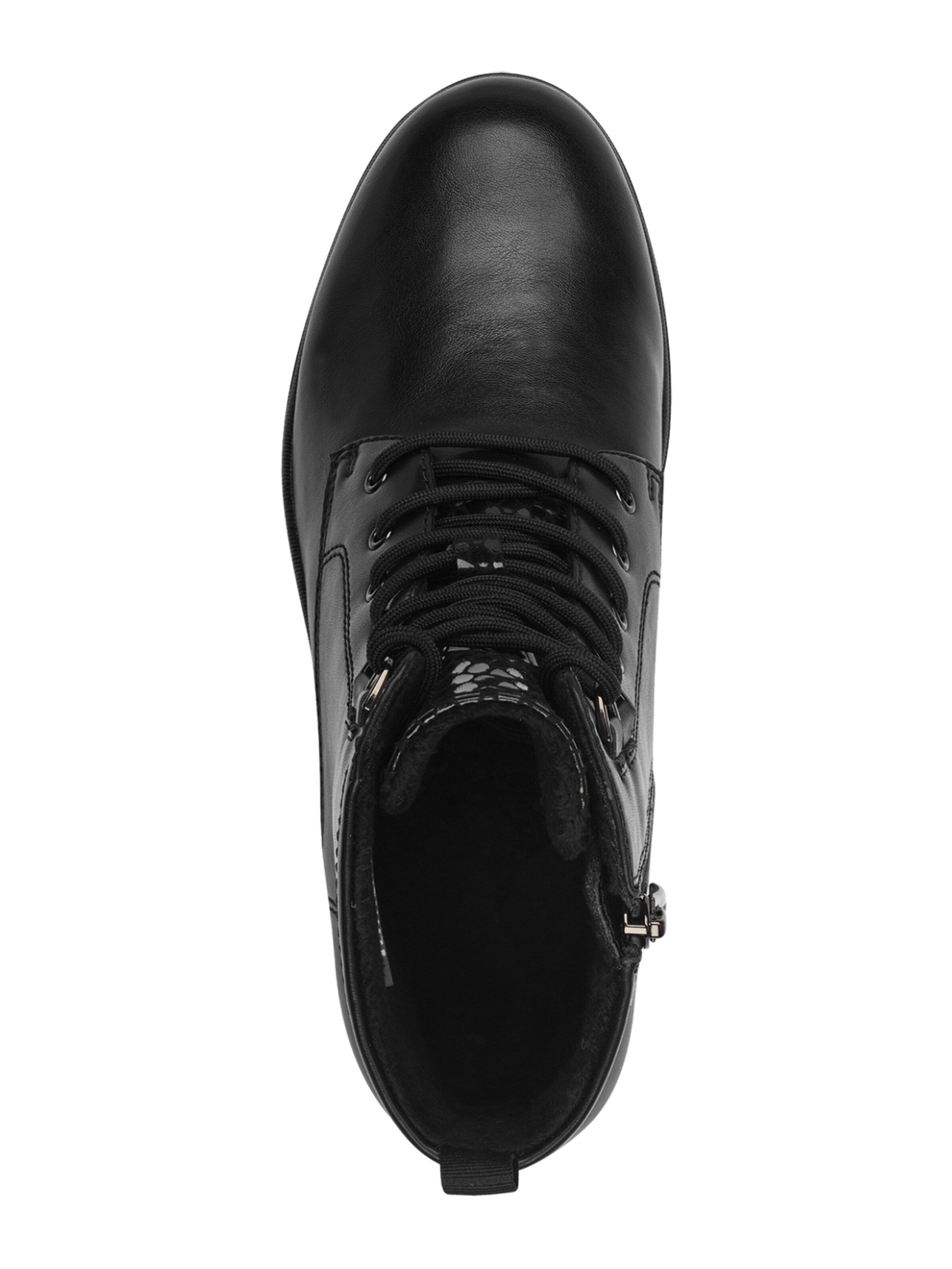 Tamaris Μποτάκι με κορδόνια σε μαύρο