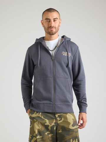 BILLABONG Sweatjacke 'FOUNDATION' in Blau: Vorderseite