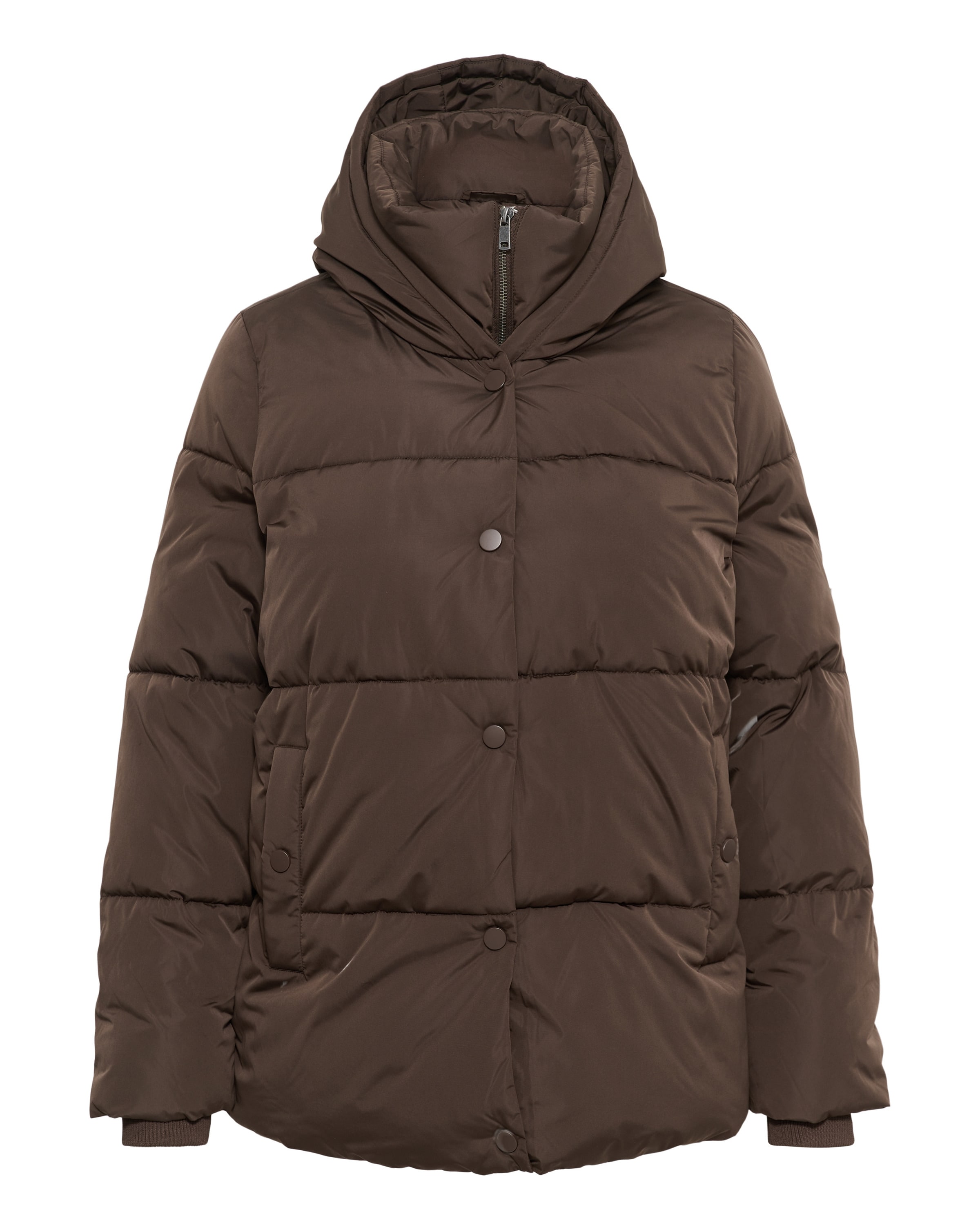 KAFFE CURVE Between-Season Jacket in Brown: front