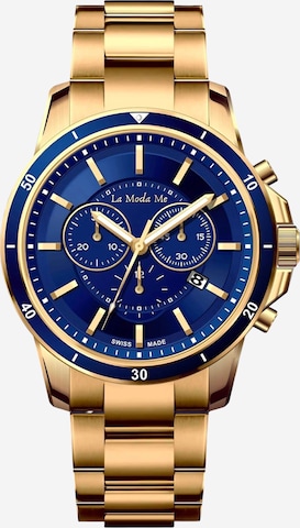 La Moda Me - Reloj analógico 'CEO Handshake' en azul: frente